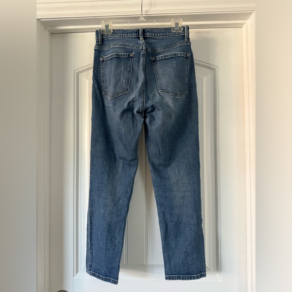 Banana Republic High-Rise Straight Jeans - Dark Blue Wash - Picture 4 of 7